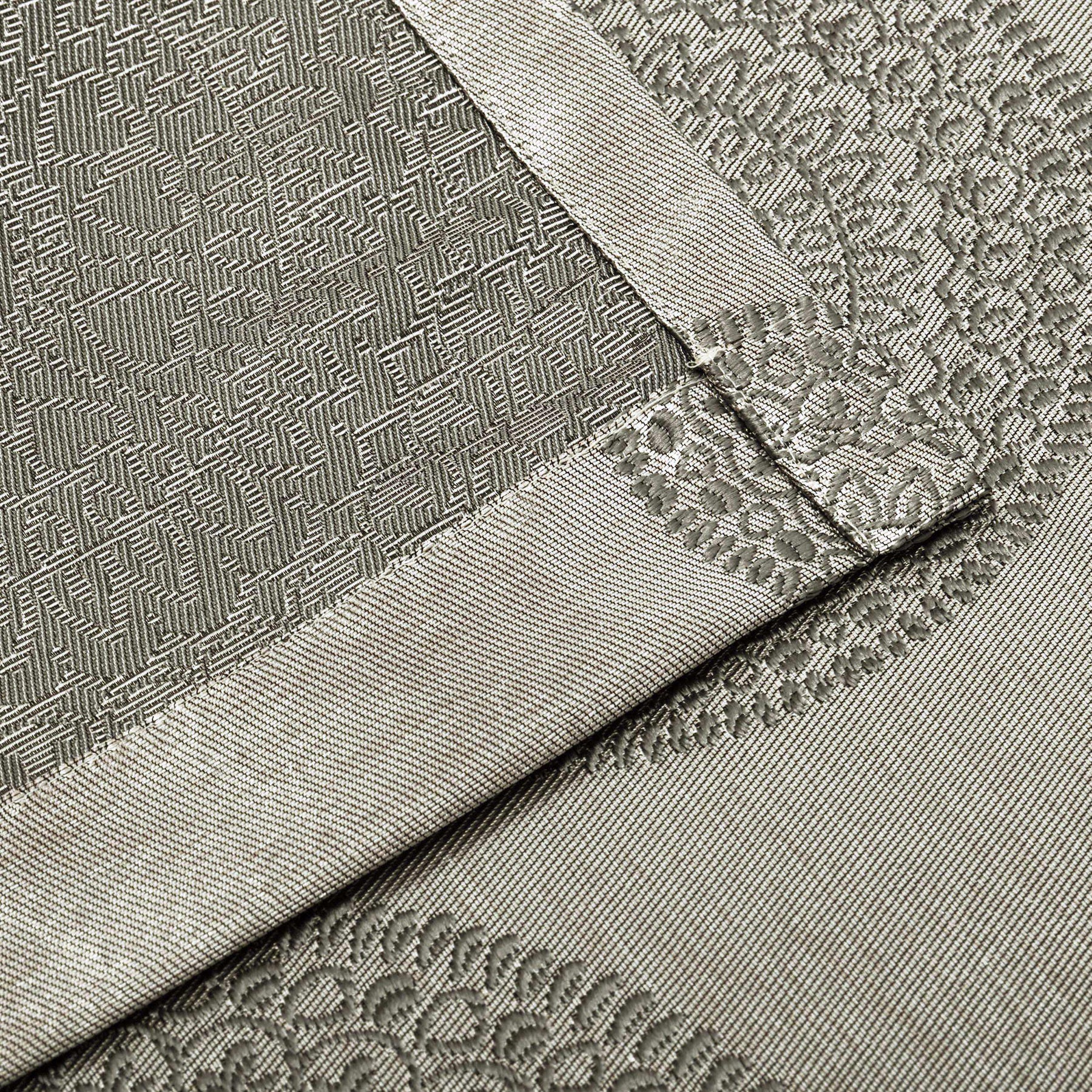 Cordon Jacquard Grommet Floral Medallion Curtain Panel Set