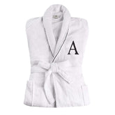 Cotton Embroidered Bathrobe Adults Unisex Bath Robe for Men and Women