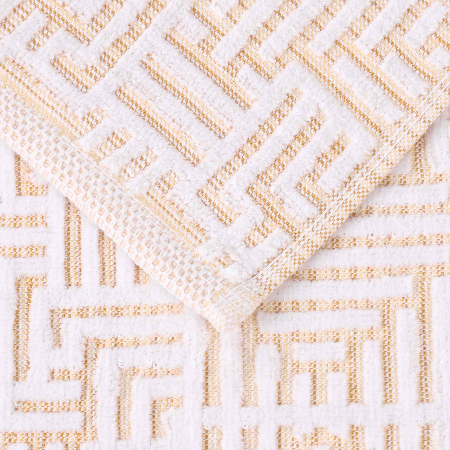 Cotton Modern Geometric Jacquard Plush Absorbent 9 Piece Towel Set