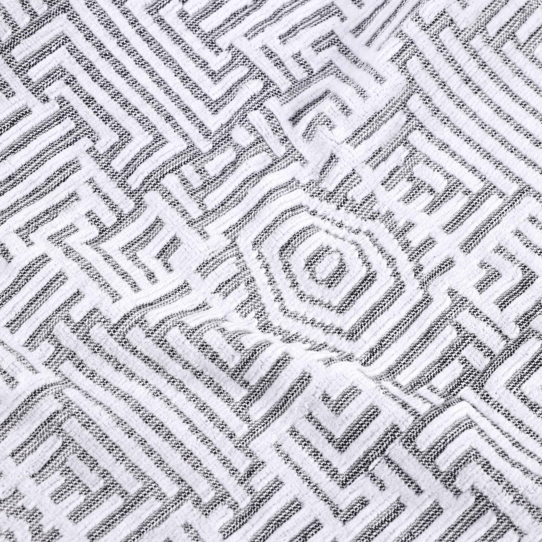 Cotton Modern Geometric Jacquard Plush Bath Sheet Set of 2