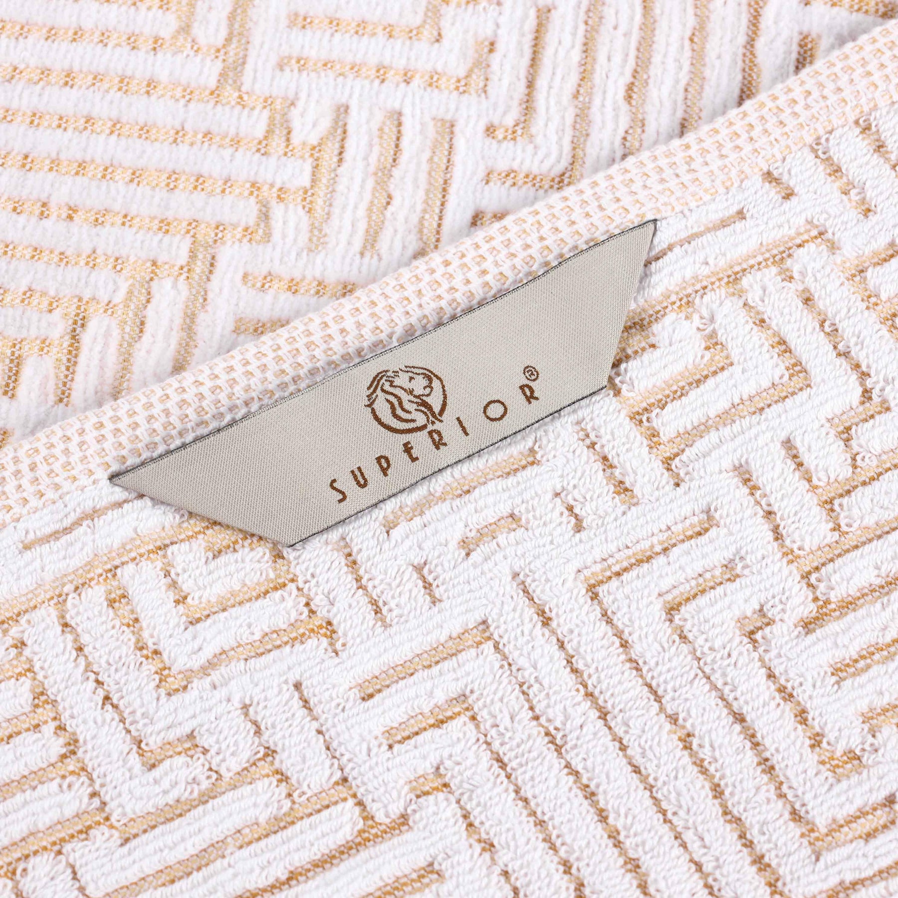 Cotton Modern Geometric Jacquard Plush Face Towel Washcloth Set of 12