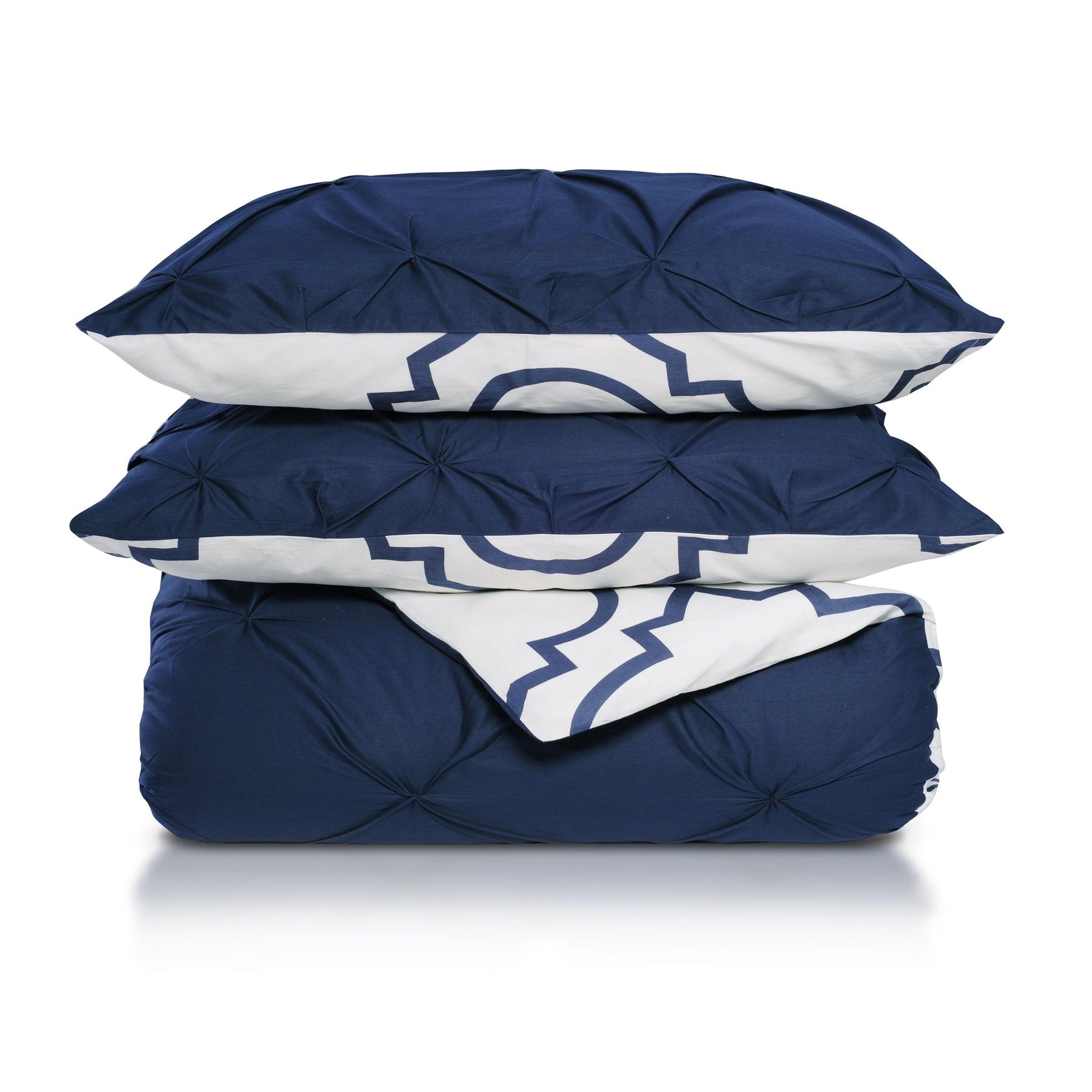 Cotton Modern Geometric Valencia Set with Button Closure