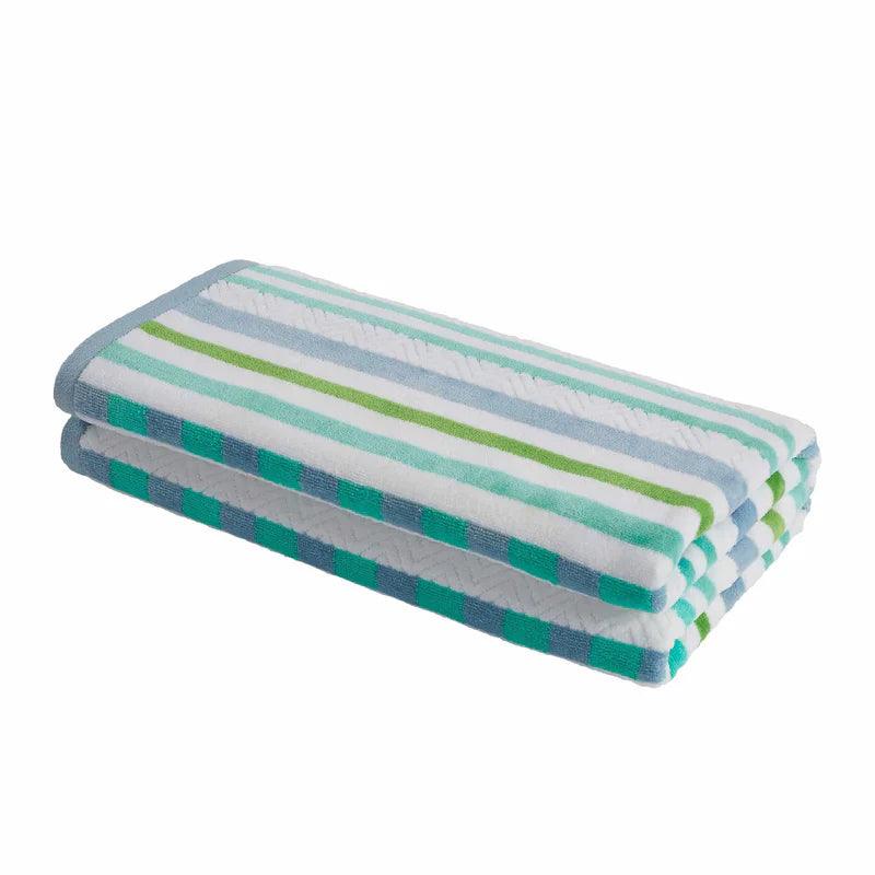 Cotton Oversized Striped 4 Piece Beach Towel Set