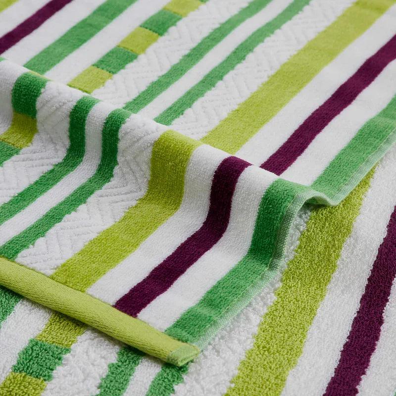 Cotton Oversized Striped 4 Piece Beach Towel Set