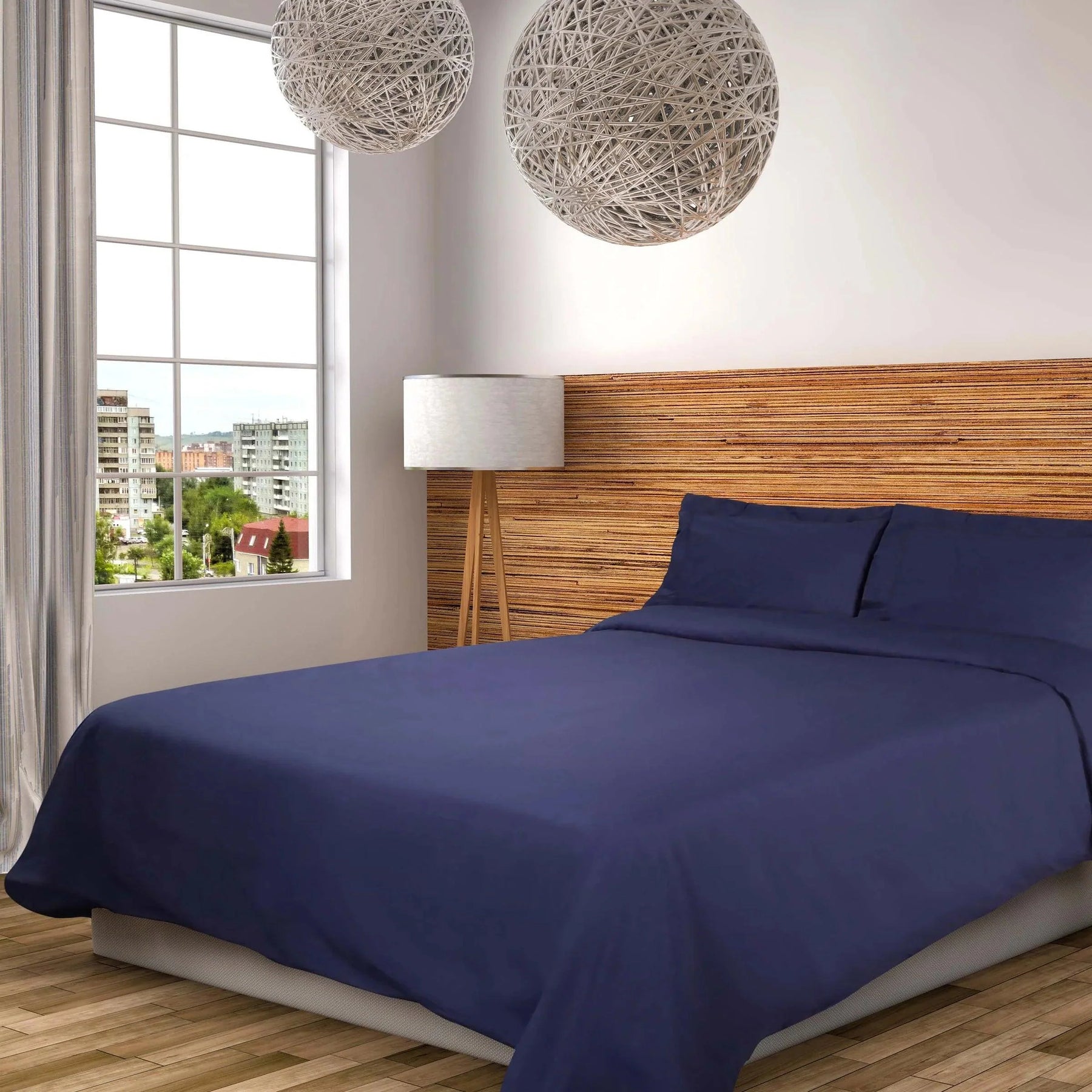 Cotton Percale Modern Traditional Duvet Cover Set
