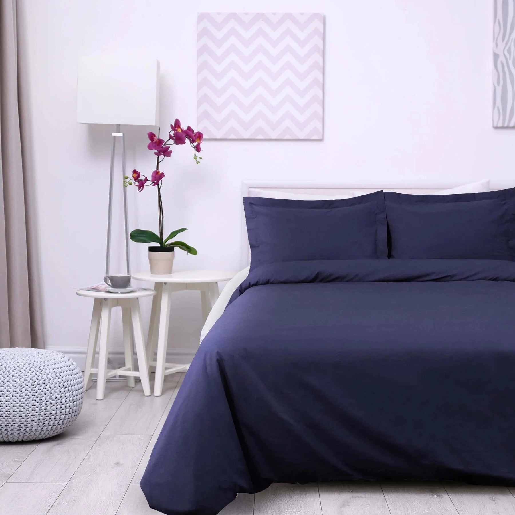 Cotton Percale Modern Traditional Duvet Cover Set