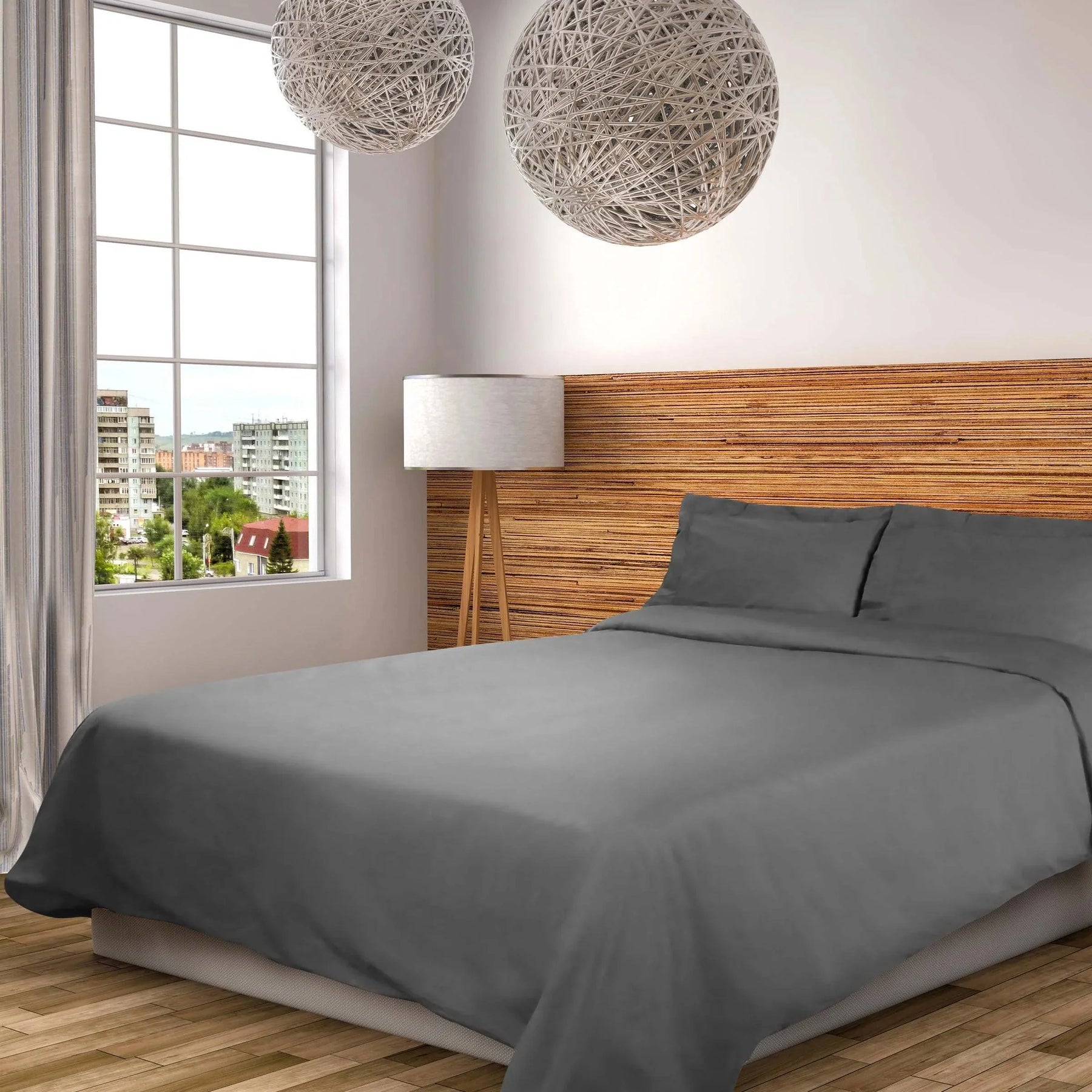 Cotton Percale Modern Traditional Duvet Cover Set
