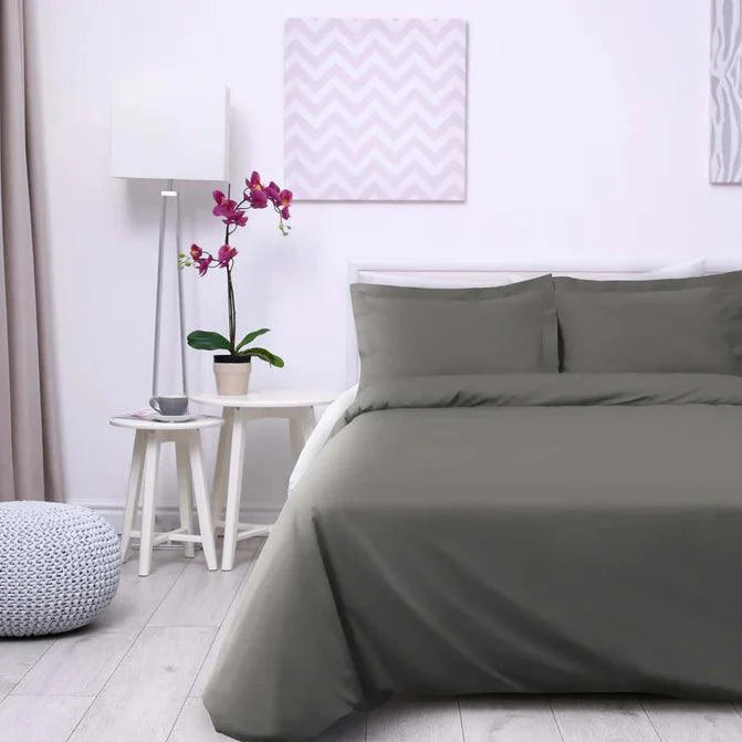 Cotton Percale Modern Traditional Duvet Cover Set