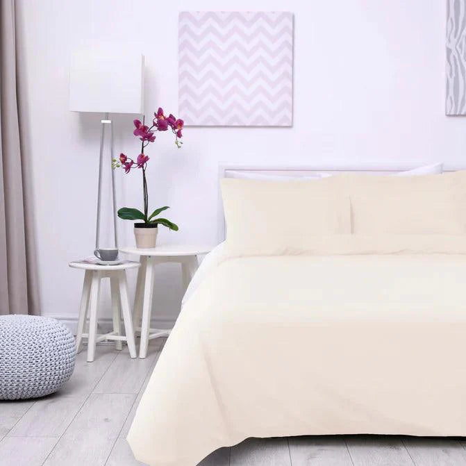 Cotton Percale Modern Traditional Duvet Cover Set