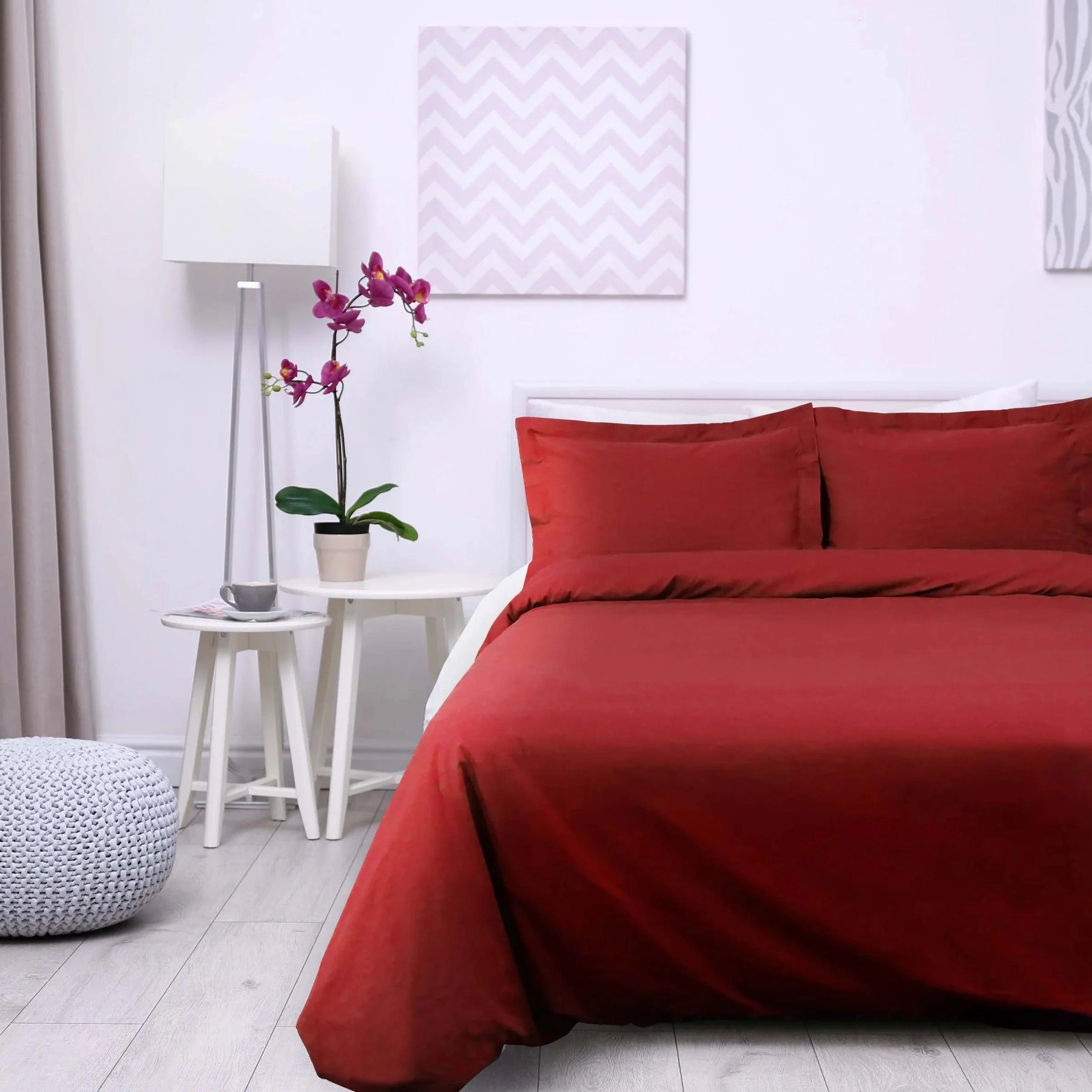 Cotton Percale Modern Traditional Duvet Cover Set