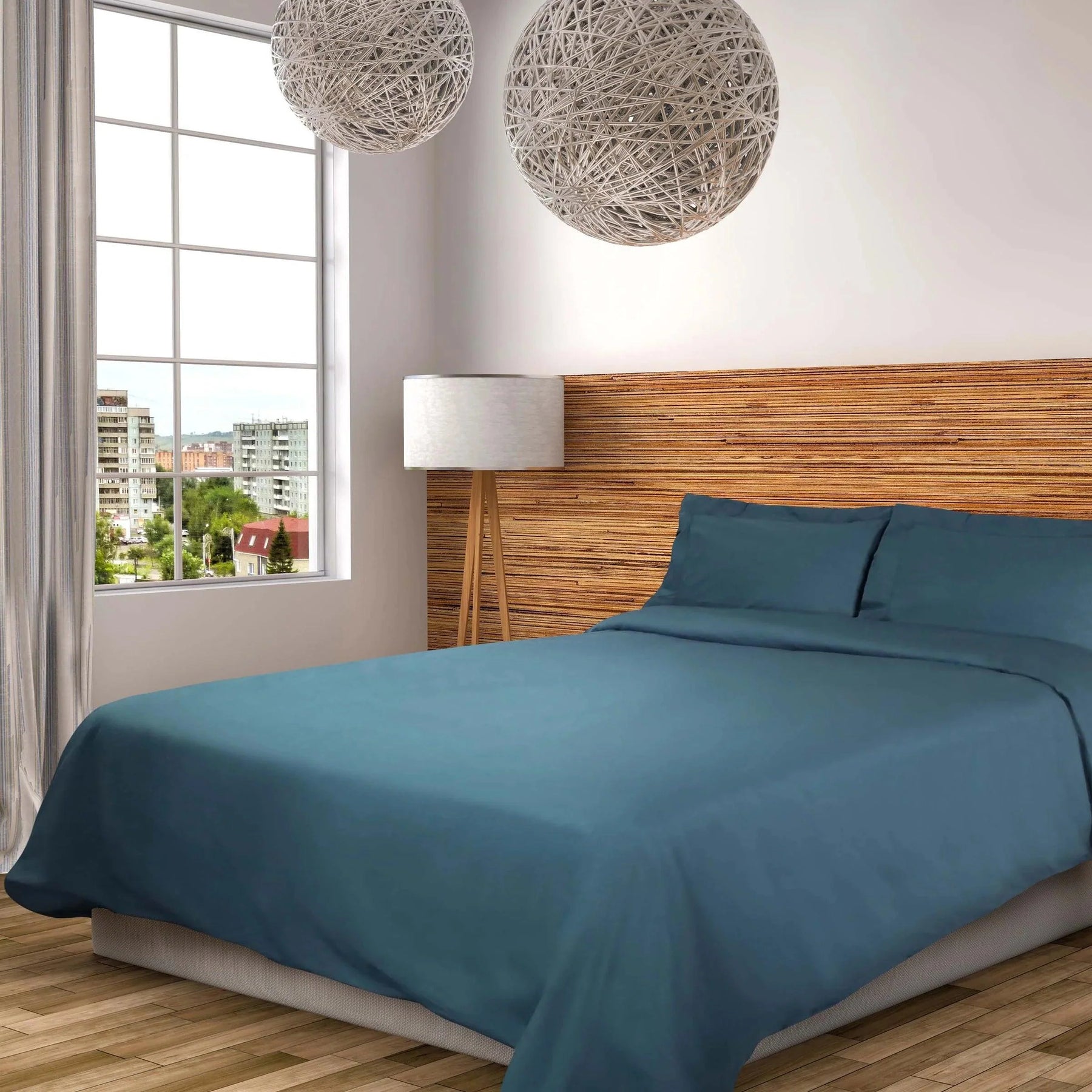 Cotton Percale Modern Traditional Duvet Cover Set