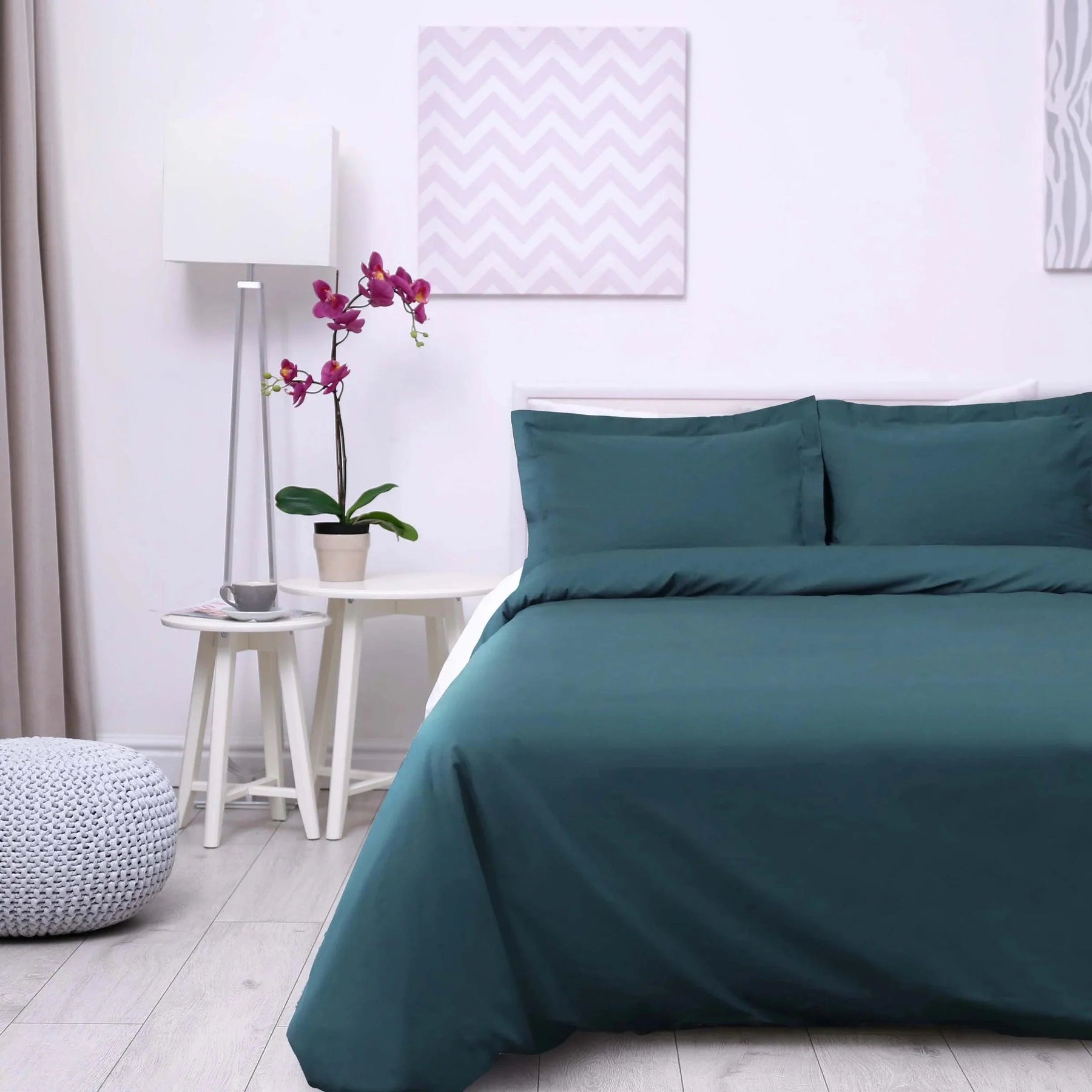 Cotton Percale Modern Traditional Duvet Cover Set
