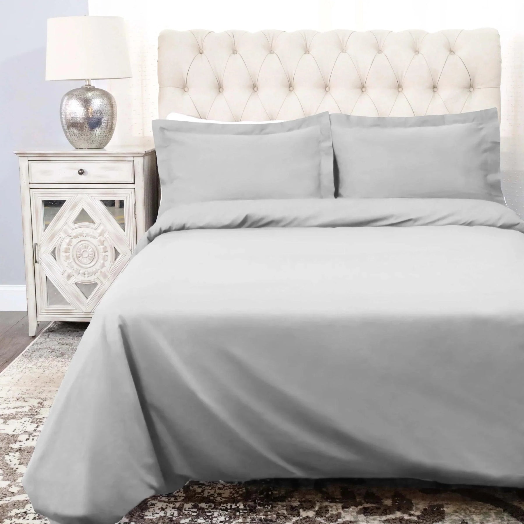 Cotton Percale Modern Traditional Duvet Cover Set