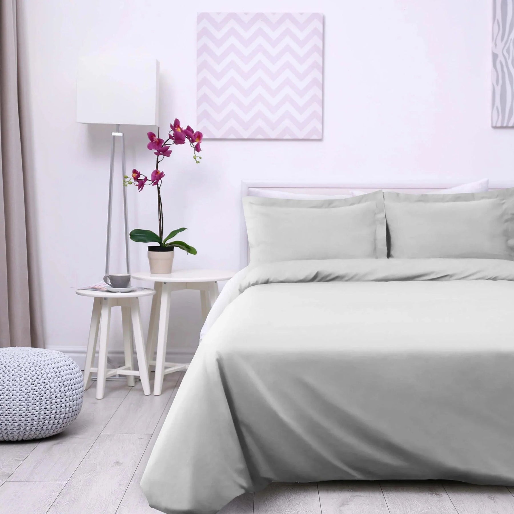 Cotton Percale Modern Traditional Duvet Cover Set