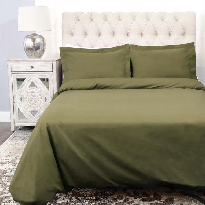 Cotton Percale Modern Traditional Duvet Cover Set