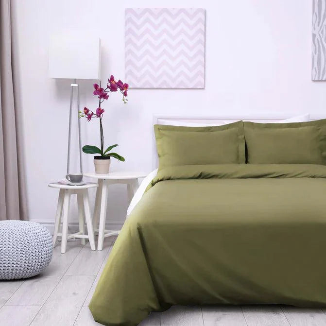 Cotton Percale Modern Traditional Duvet Cover Set