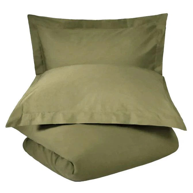Cotton Percale Modern Traditional Duvet Cover Set