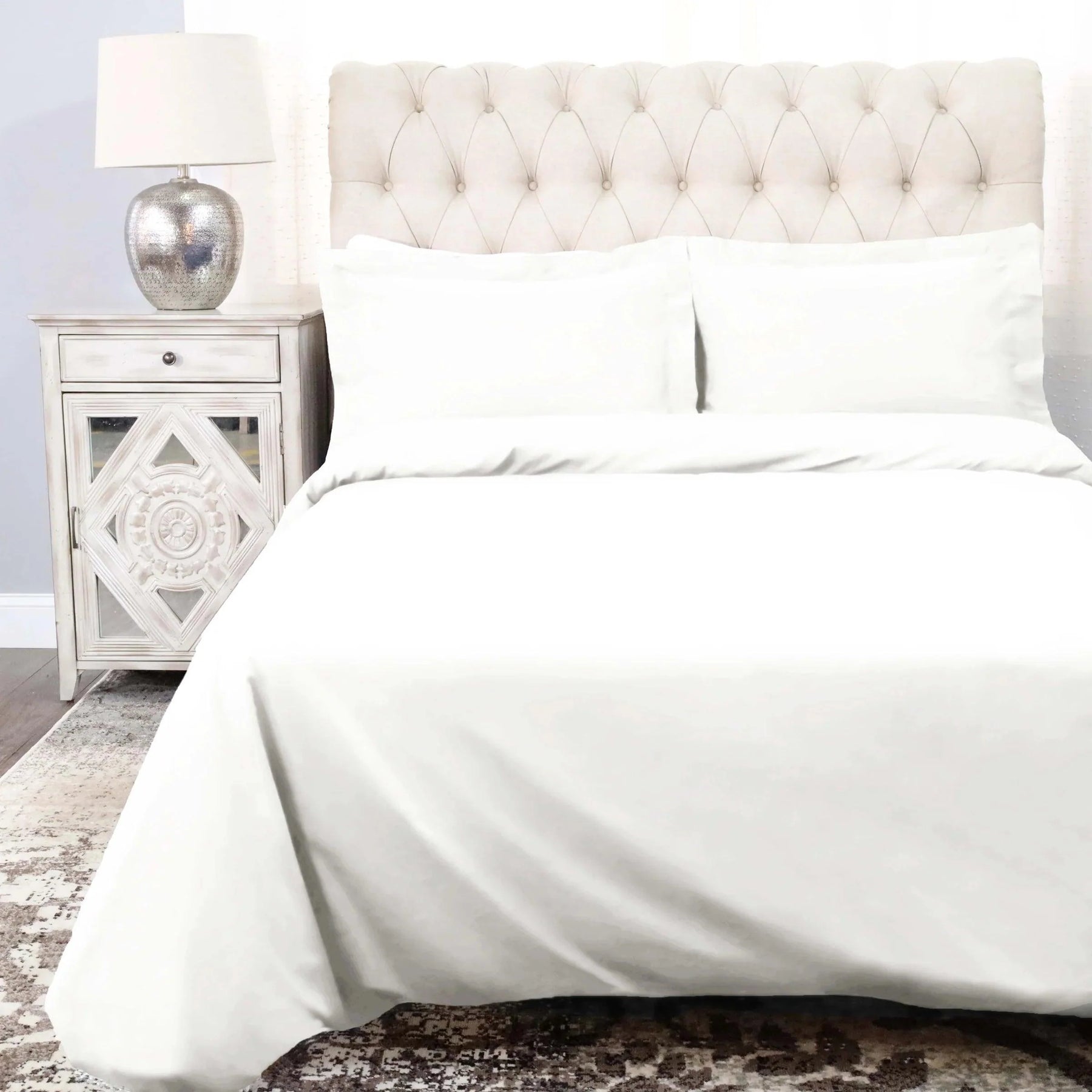 Cotton Percale Modern Traditional Duvet Cover Set