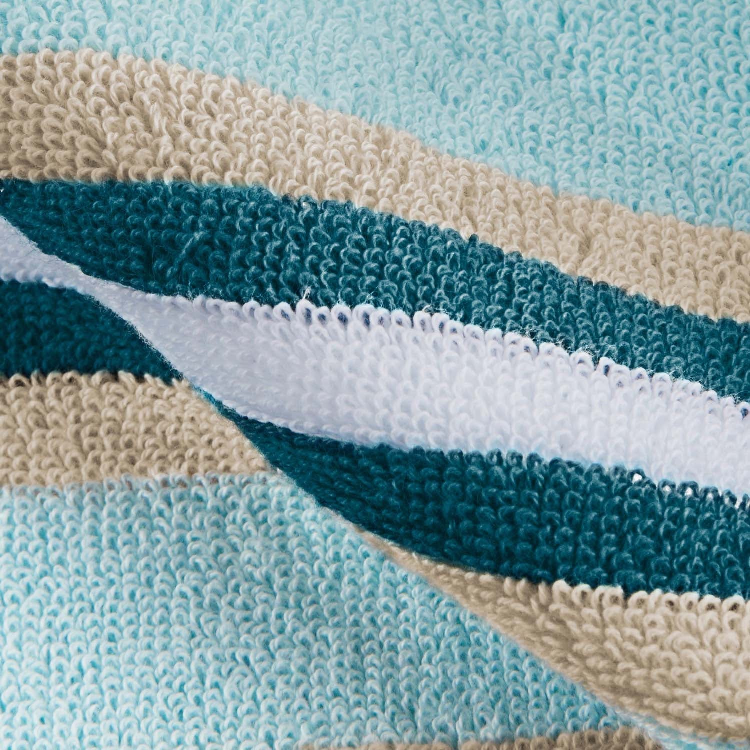 Cotton Striped 2 Piece Bath Sheet Set