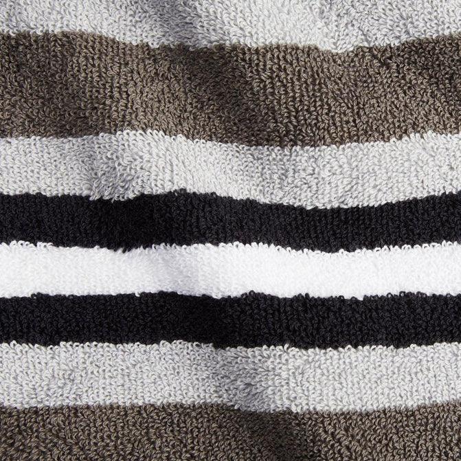 Cotton Striped Medium Weight 2 Piece Bath Towel Set