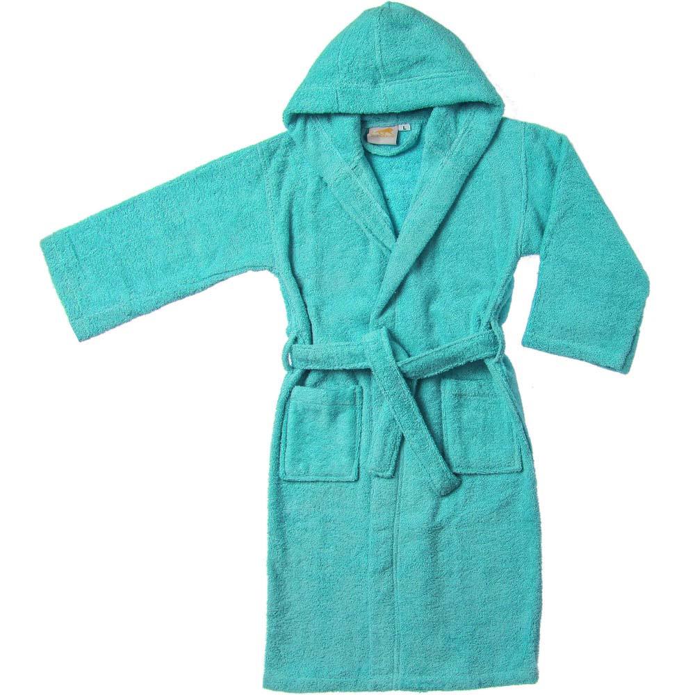 Cotton Terry Bath Robe Boys Girls Kids Unisex Hooded Bathrobe
