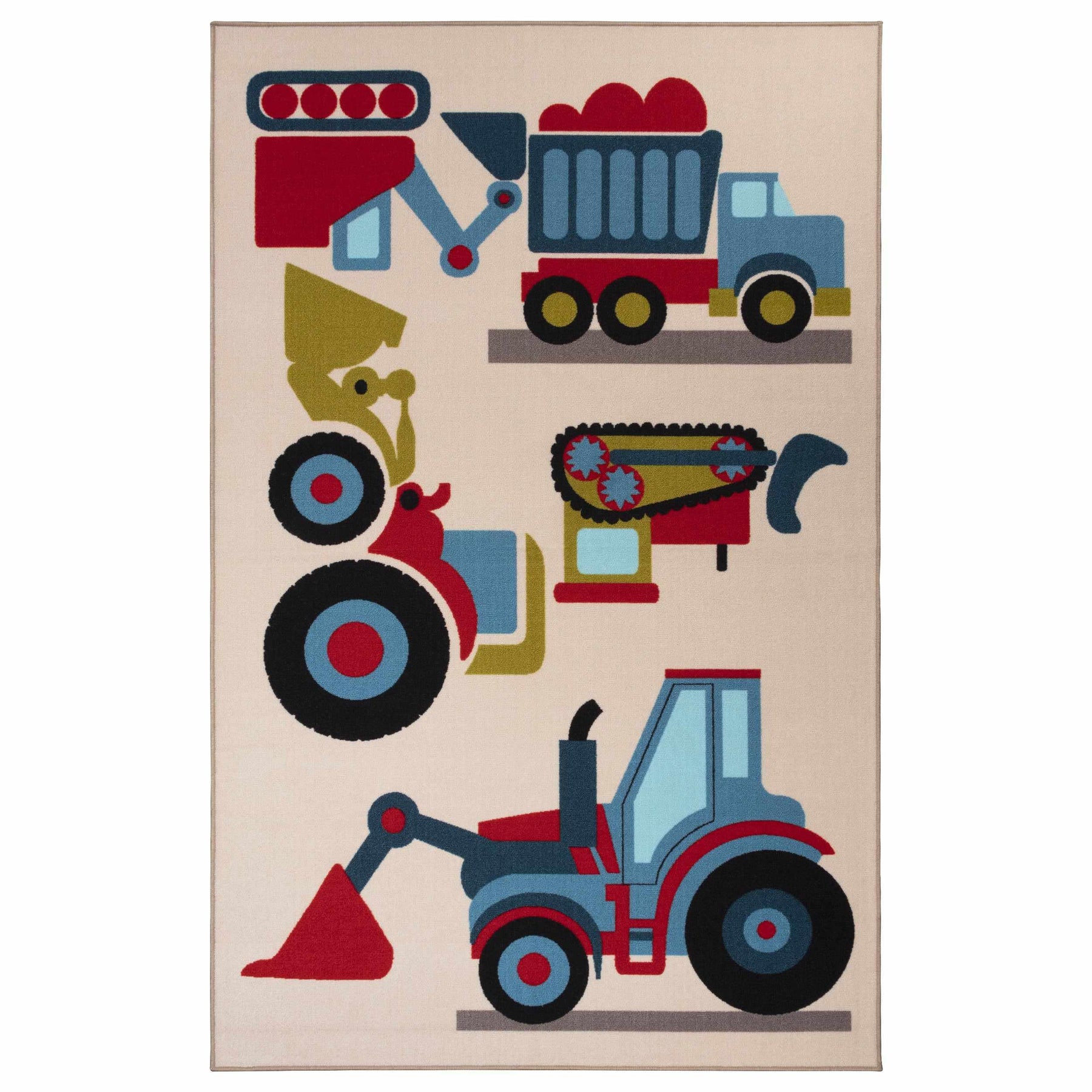 Country Trucking Non-Slip Kids Indoor Washable Area Rug