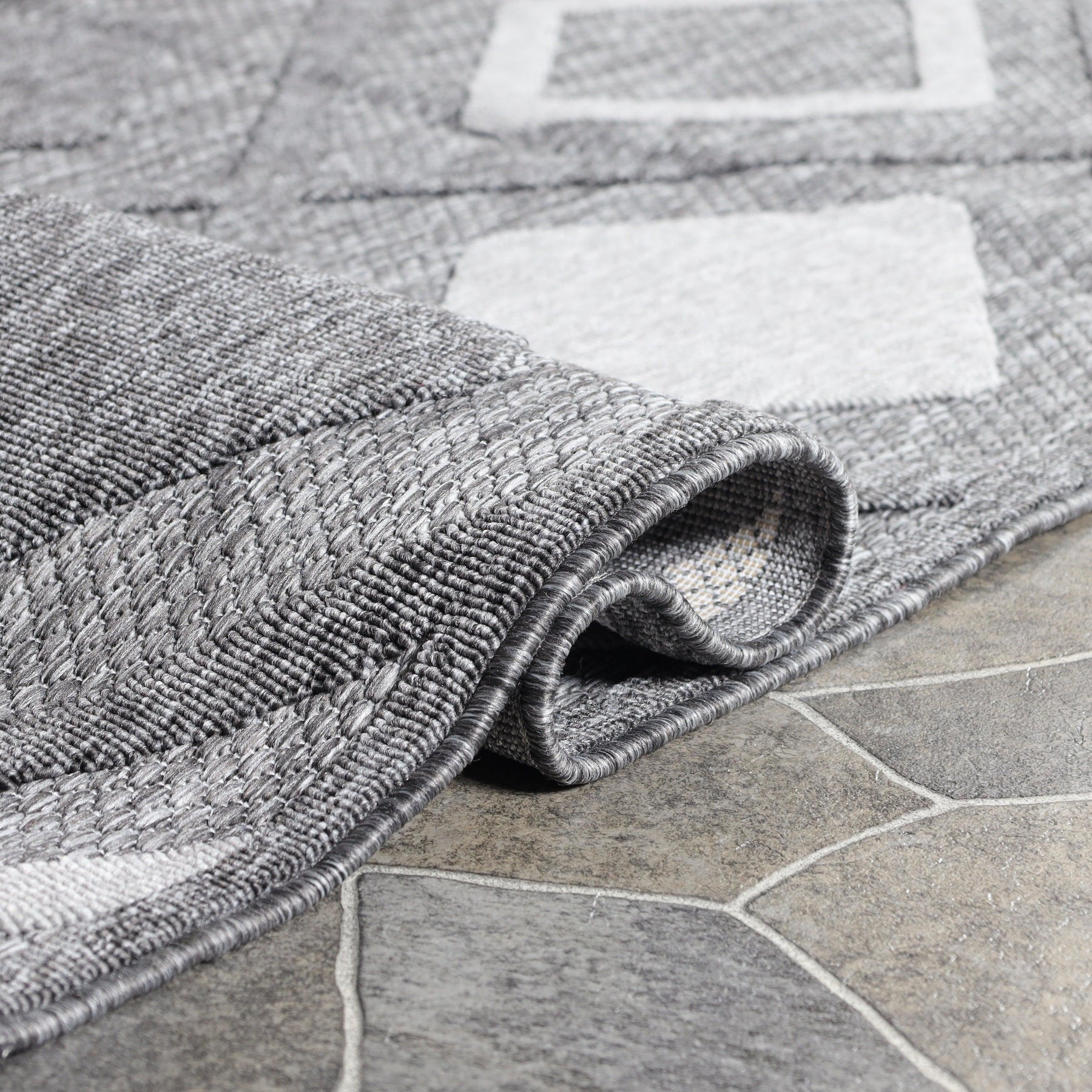 Daelyn Diamond Lattice Area Rug Modern Indoor Outdoor Rugs