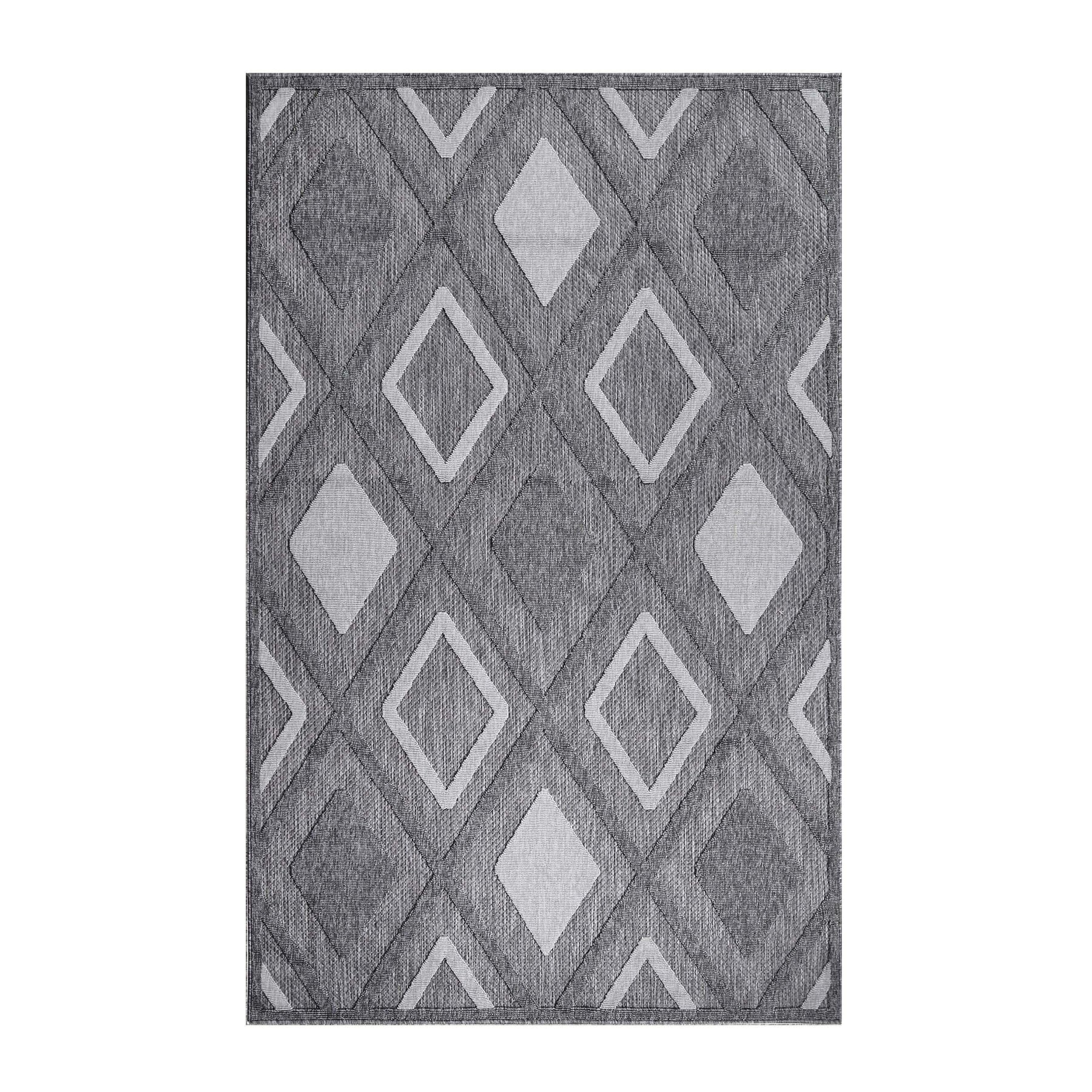 Daelyn Diamond Lattice Area Rug Modern Indoor Outdoor Rugs
