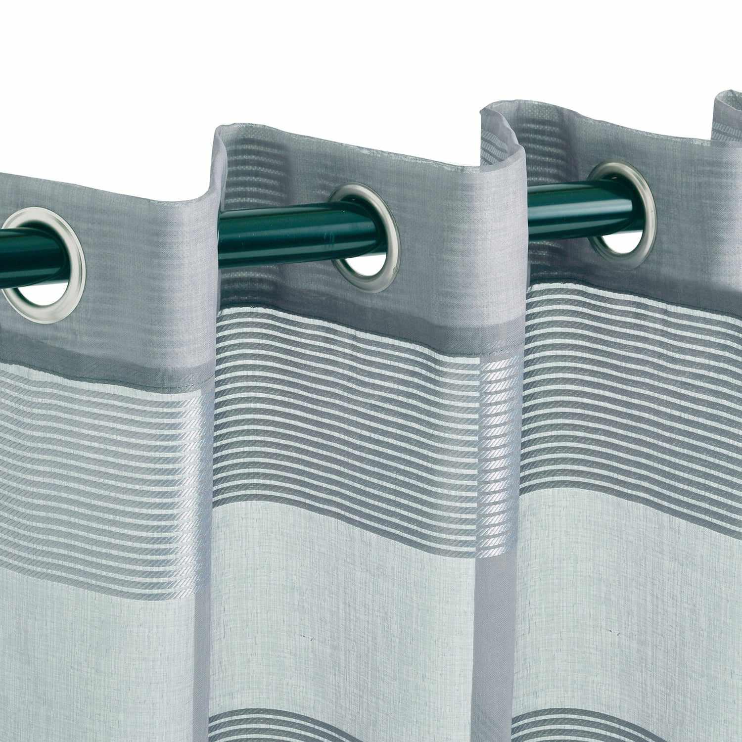 Dalisto Braided Rope Textured Grommet Sheer Curtain Set of 2