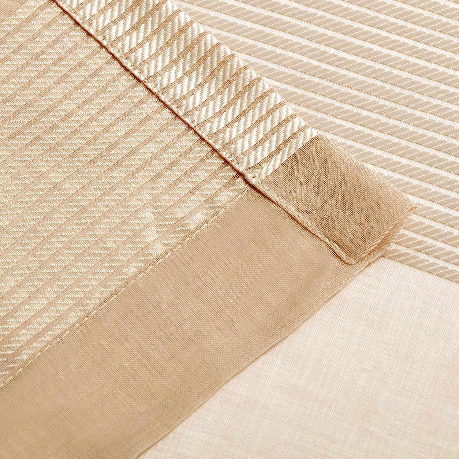 Dalisto Braided Rope Textured Grommet Sheer Curtain Set of 2