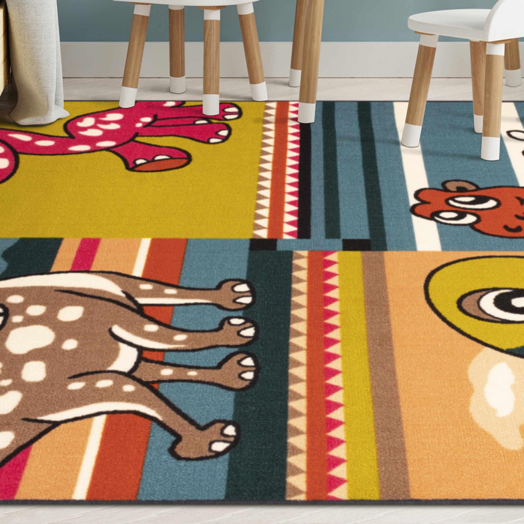 Dinoventure Non-Slip Kids Indoor Washable Area Rug