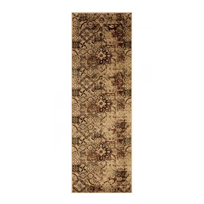 Distressed Floral Medallion Indoor Area Rugs or Runner Rug