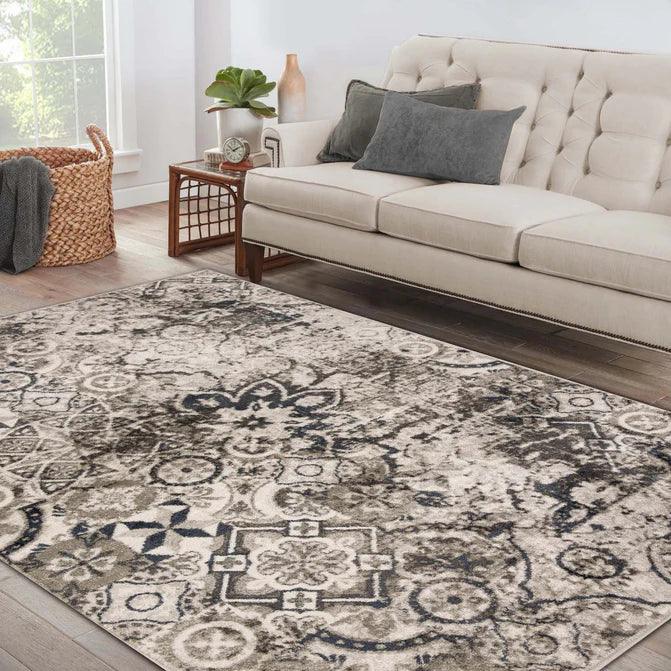 Distressed Floral Medallion Indoor Area Rugs or Runner Rug