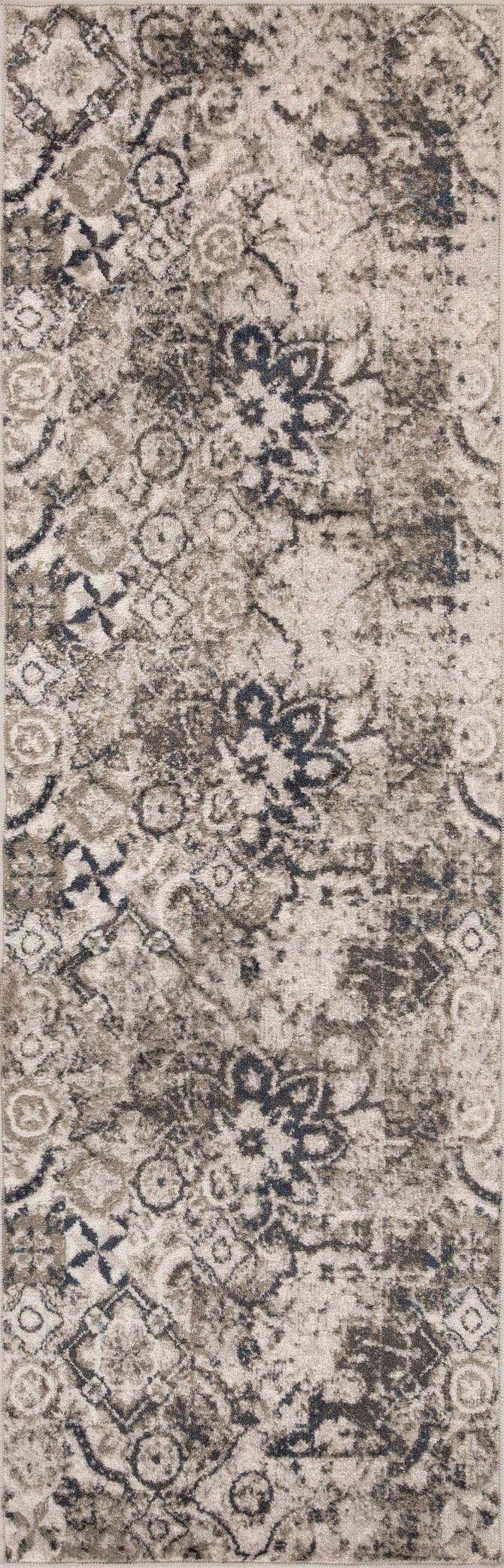 Distressed Floral Medallion Indoor Area Rugs or Runner Rug