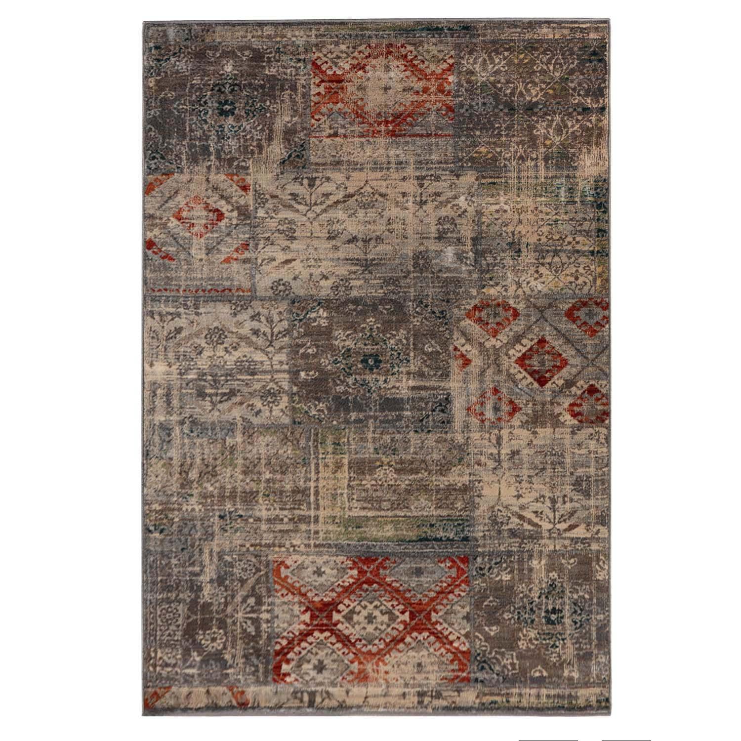 Distressed Patchwork Medallion Lattice Area Rugs Or Runner Rug
