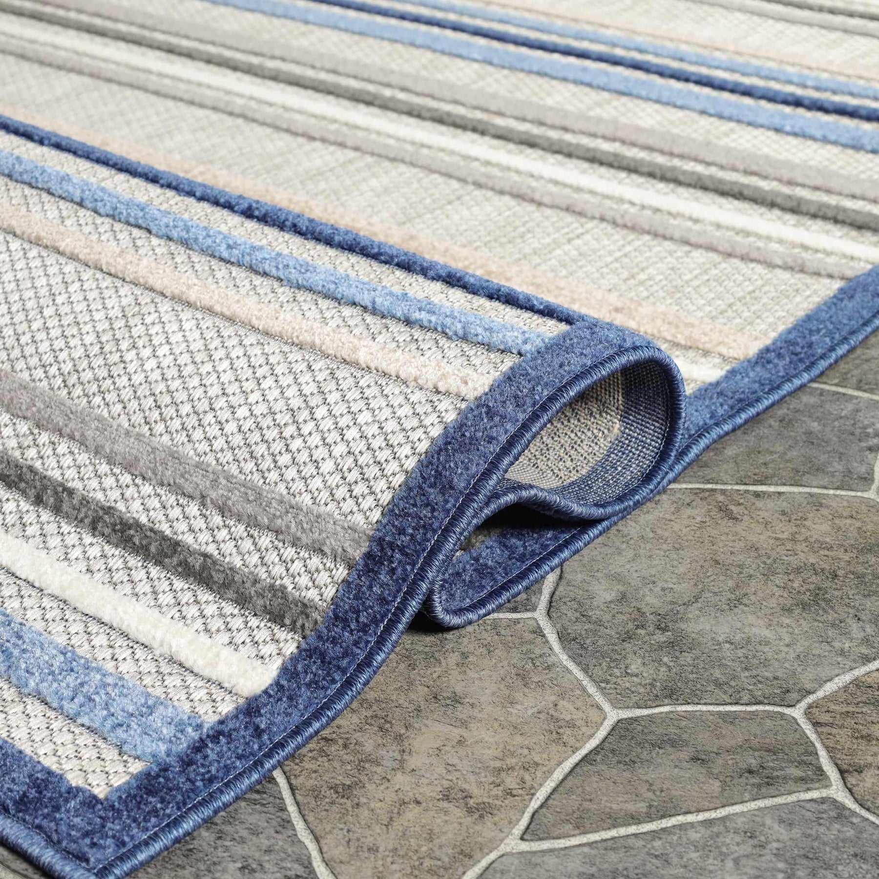 Eastyn Casual Stripe Geometric Area Rug Indoor Outdoor Rugs