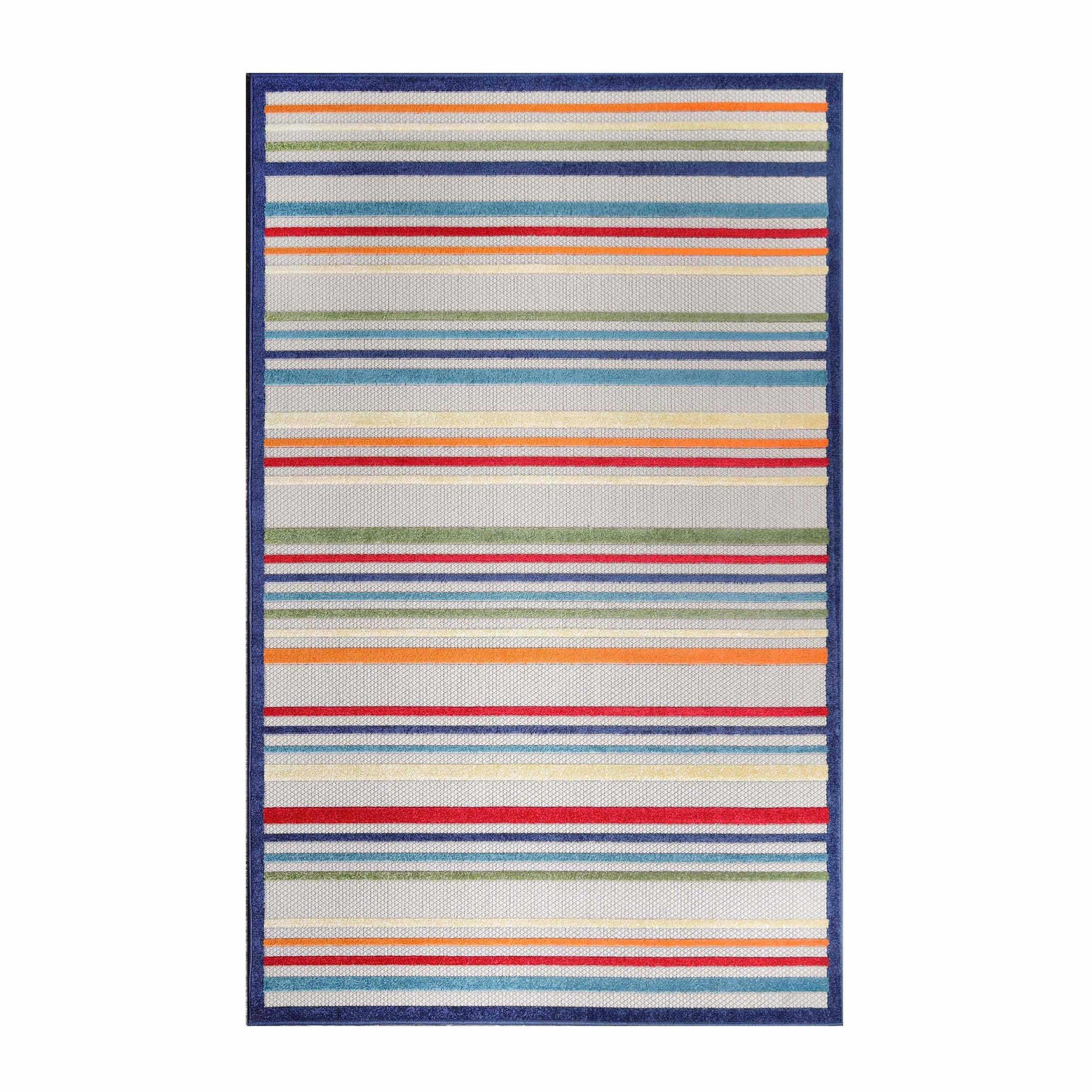 Eastyn Casual Stripe Geometric Area Rug Indoor Outdoor Rugs