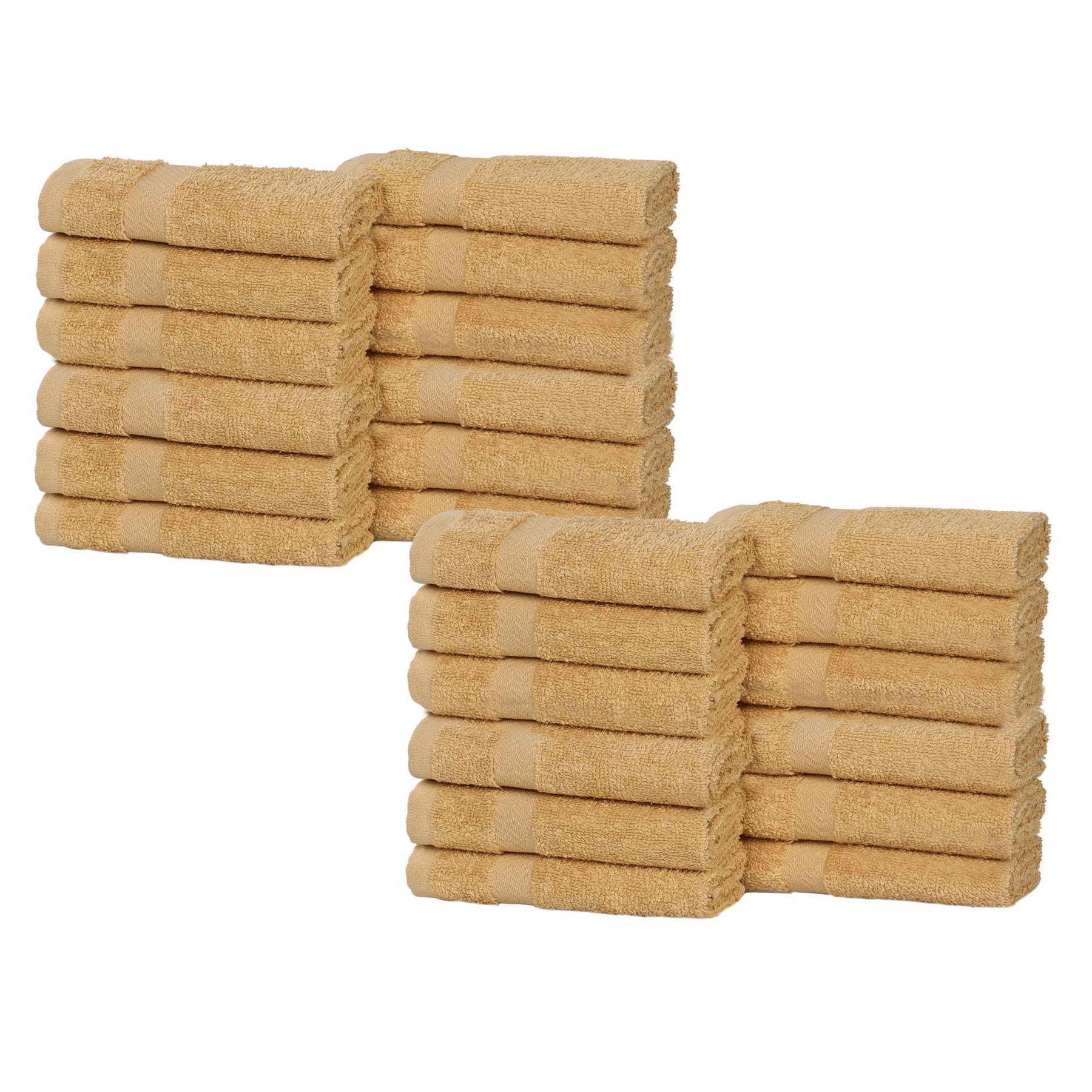 Eco-Friendly Cotton Absorbent 24-Piece Washcloth / Face Towel Set