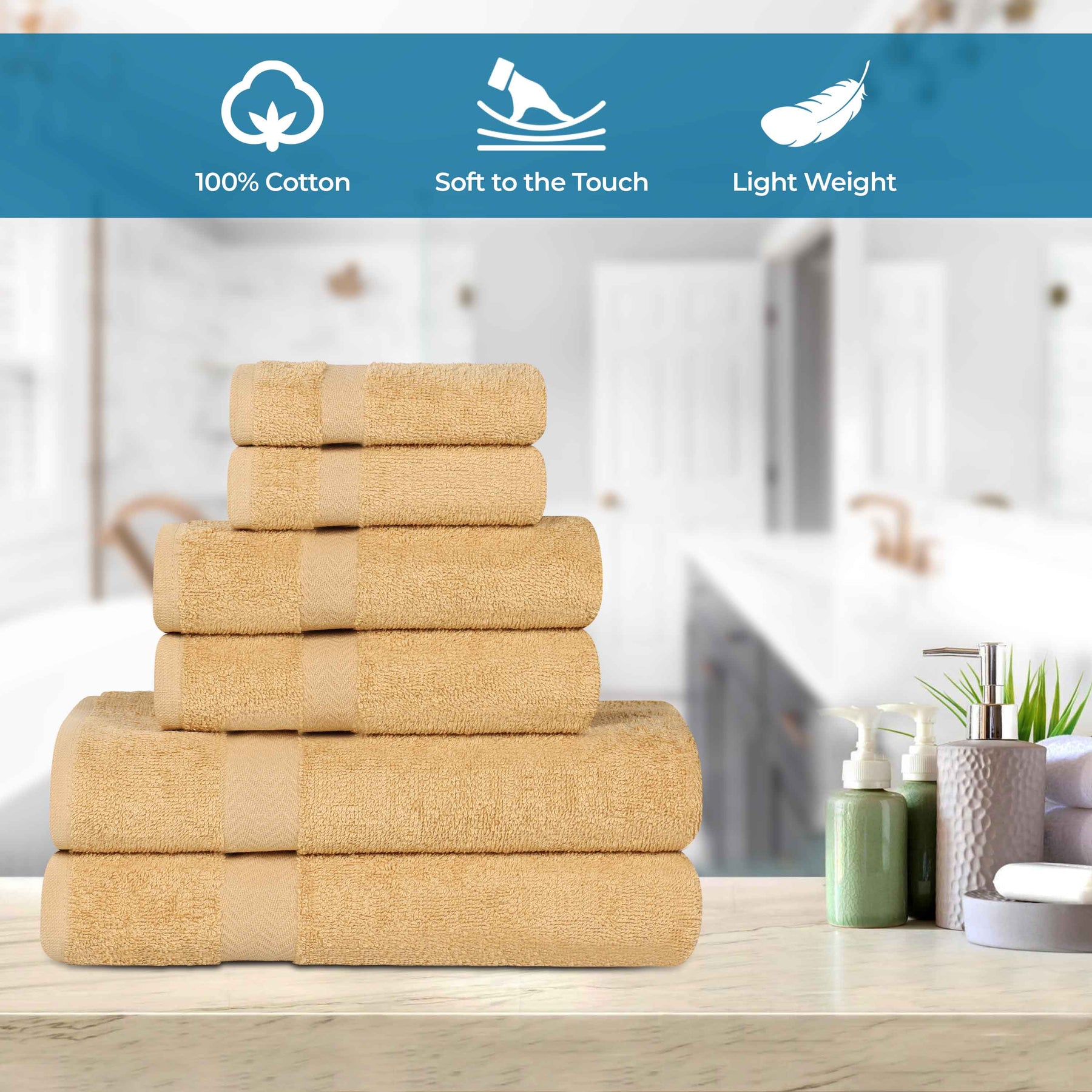 Eco-Friendly Cotton Absorbent 24-Piece Washcloth / Face Towel Set