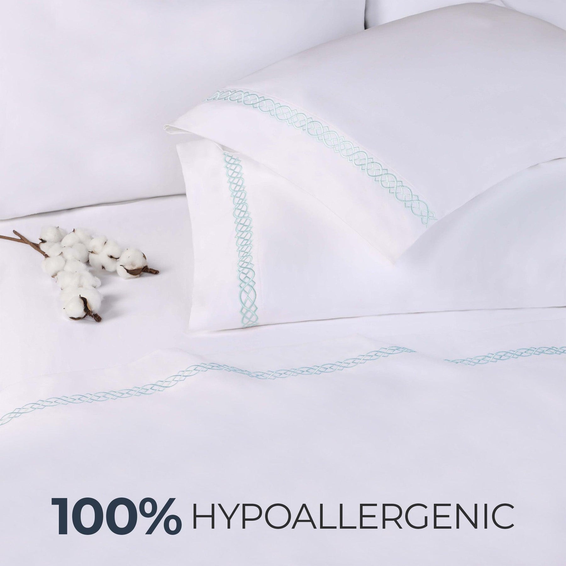 Egyptian Cotton 1000 Thread Count Solid Pillowcase Set