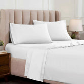 Egyptian Cotton Sateen Sheet Set 1500 Thread Count White