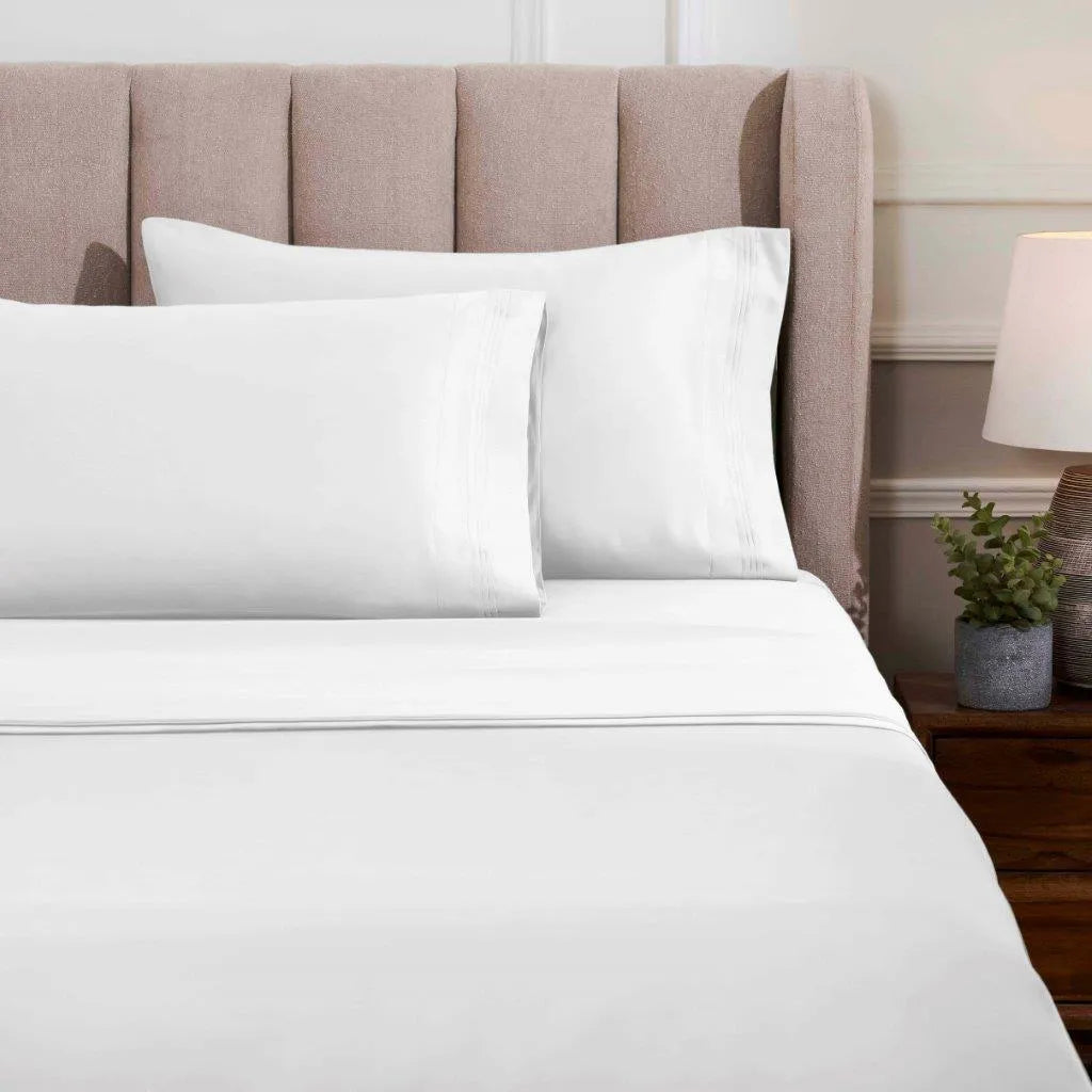Egyptian Cotton 1500 Thread Count Eco-Friendly Solid Sheet Set White