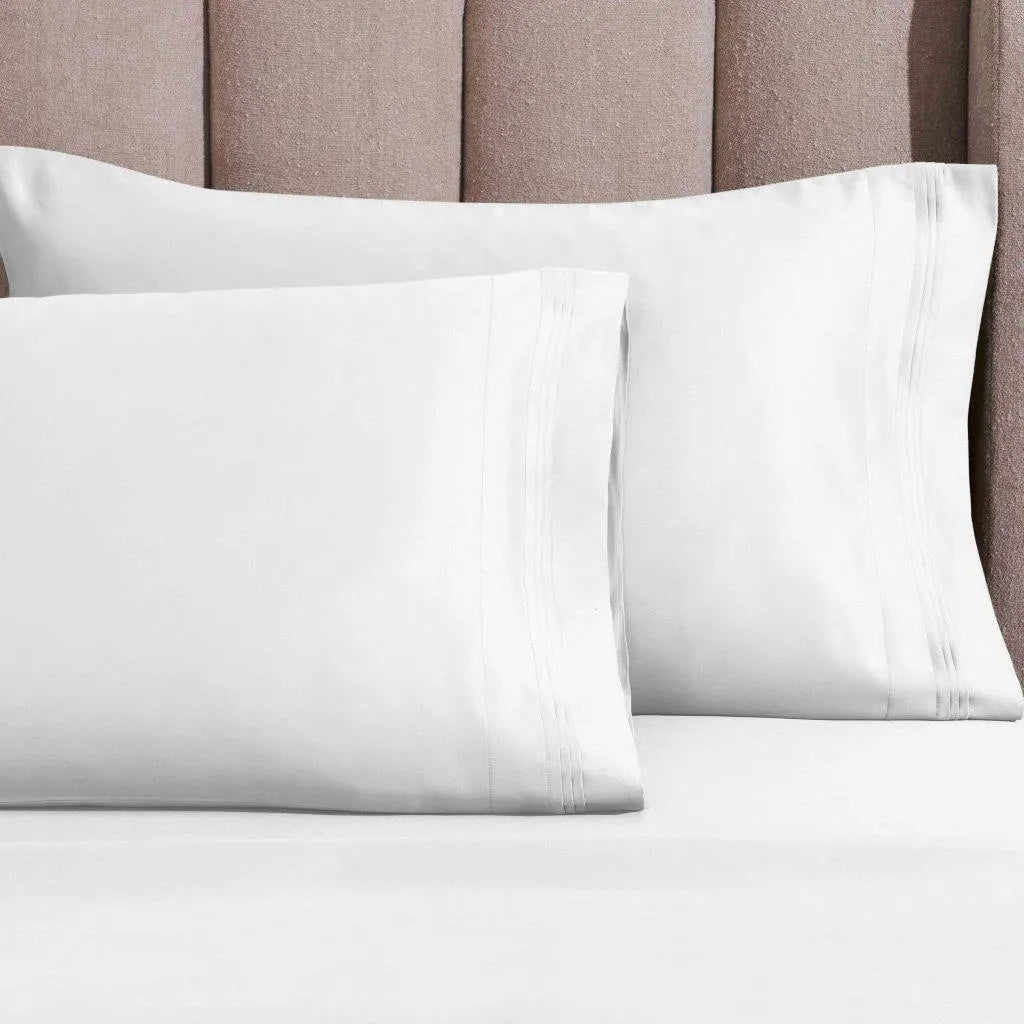 Egyptian Cotton 1500 Thread Count Eco-Friendly Solid Sheet Set White