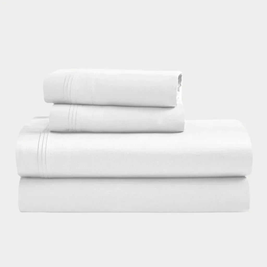 Egyptian Cotton 1500 Thread Count Eco-Friendly Solid Sheet Set White