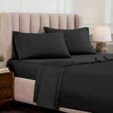 Egyptian Cotton Sateen Sheet Set 1500 Thread Count Black