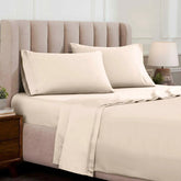 Egyptian Cotton Sateen Sheet Set 1500 Thread Count Ivory