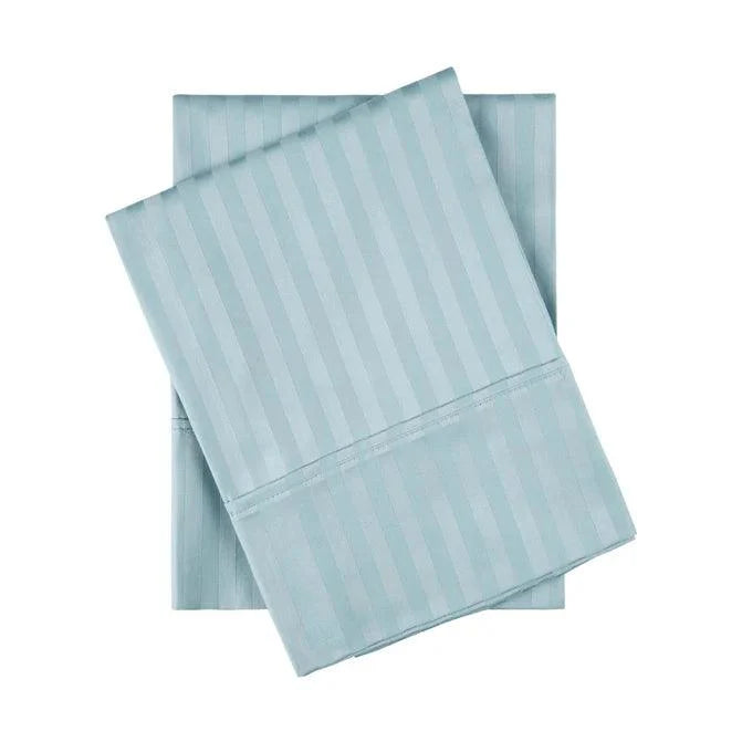 Egyptian Cotton 300 Thread Count Striped 2 Piece Pillowcase Set