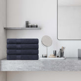 Egyptian Cotton Dobby Border Medium Weight Bath Towel Set of 4