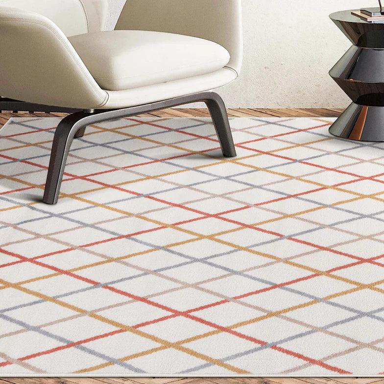 Ellis Diamond Trellis Indoor Area Rugs Or Runner Rug Bone