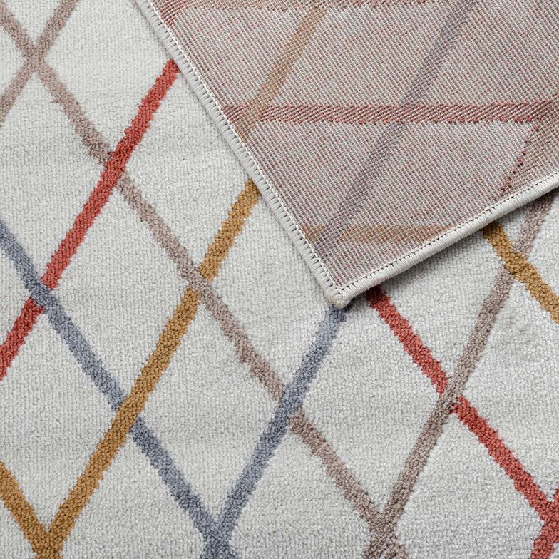 Ellis Diamond Trellis Indoor Area Rugs Or Runner Rug Bone